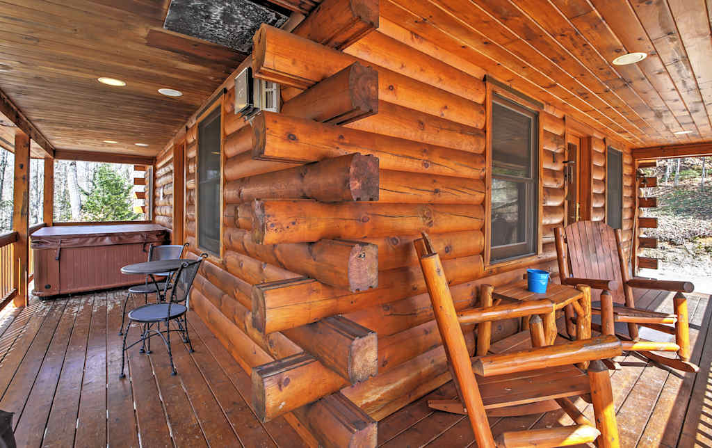 3br North Conway Log Cabin W Private Hot Tub
