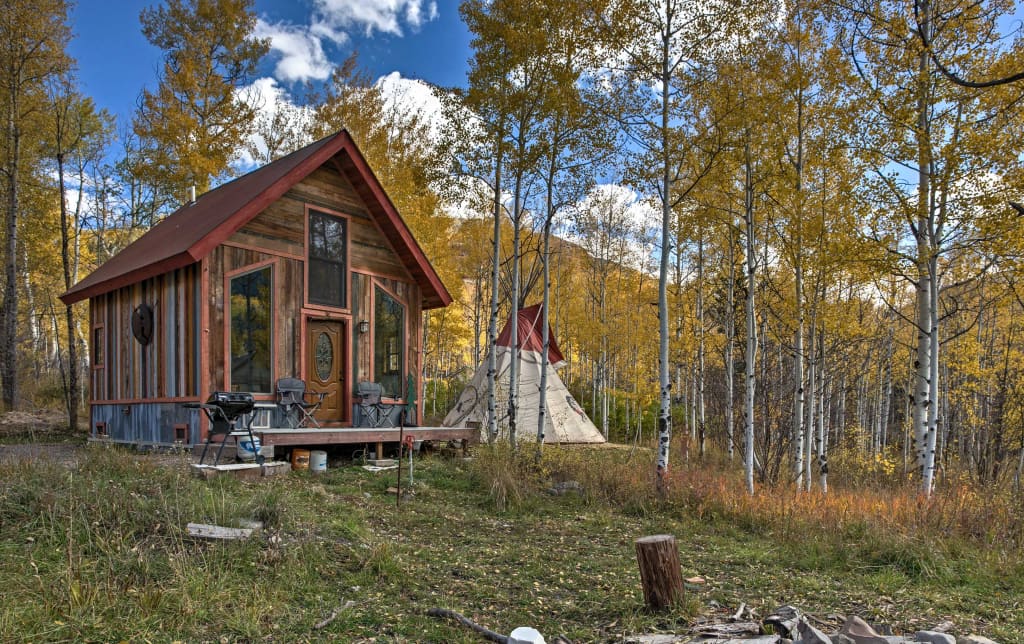 Marble Cabin W Large Teepee Fire Pits Mtn View