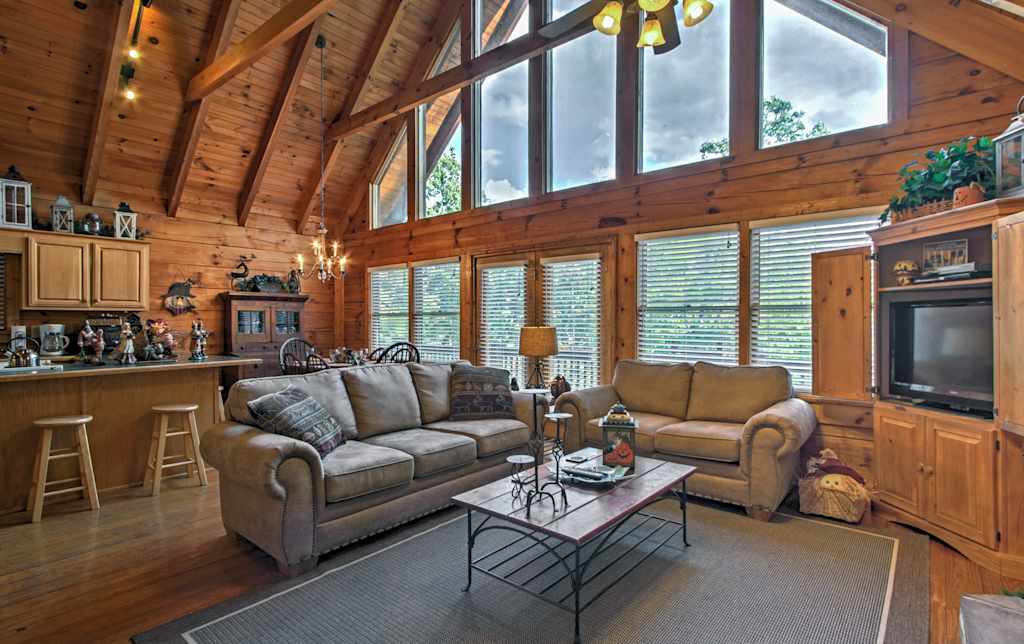 Smoky Mountain Cabin W View From Hot Tub Deck