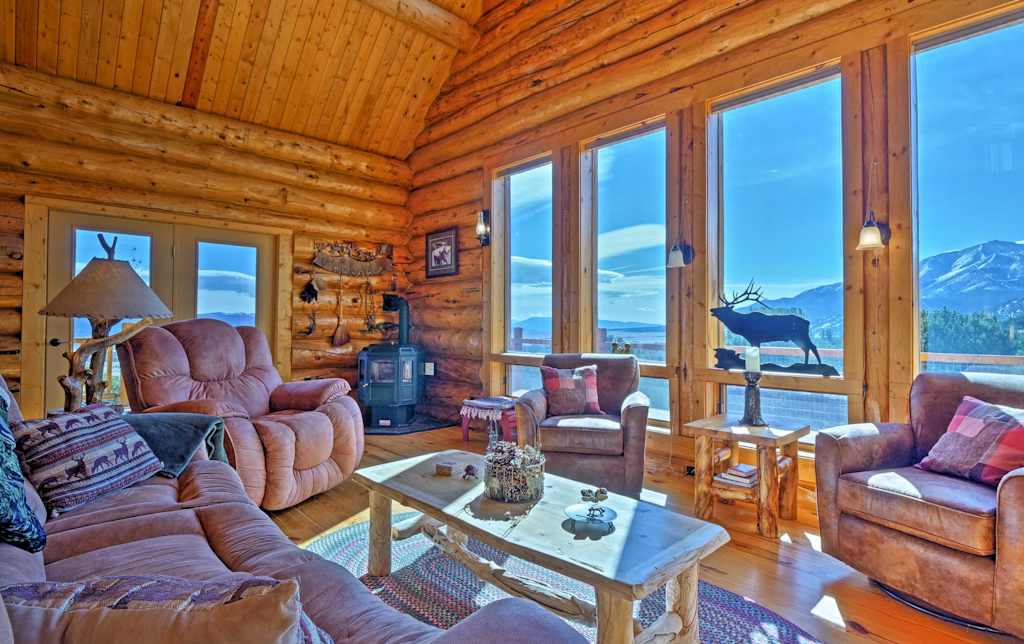 Buena Vista Log Cabin W Mt Princeton Views