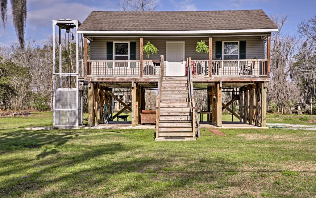 Cajun Cottage On Bayou Dularge W Dock 2 Bikes