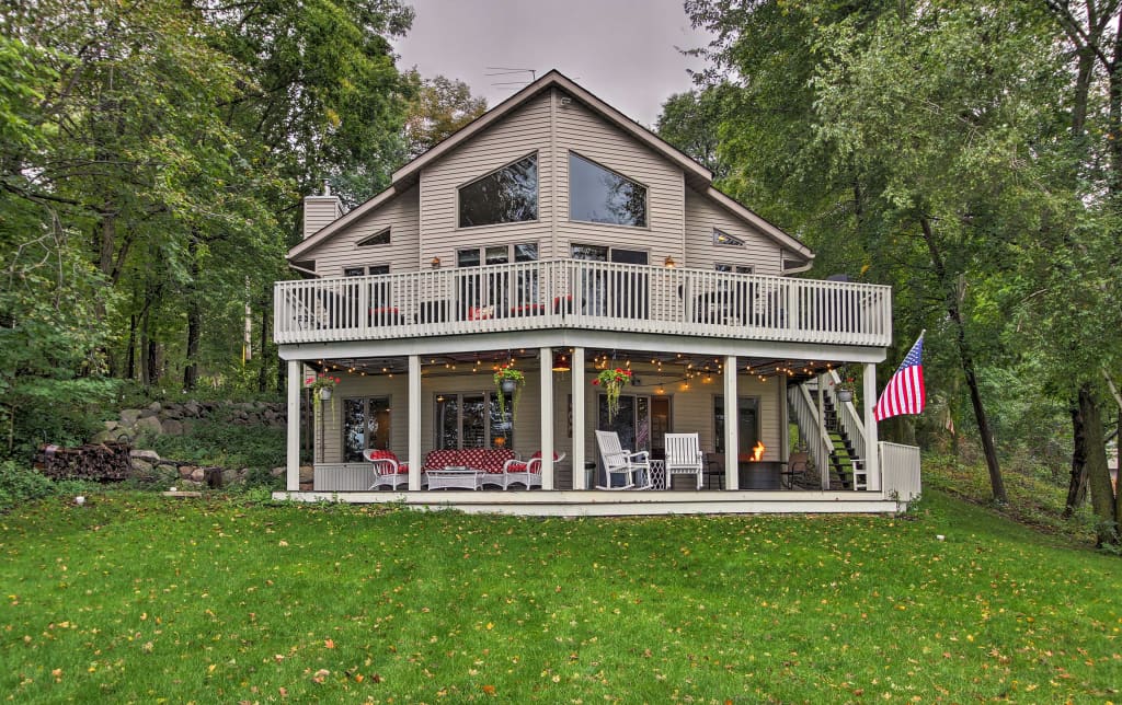 South Haven Lake House W Deck Views Boat Dock