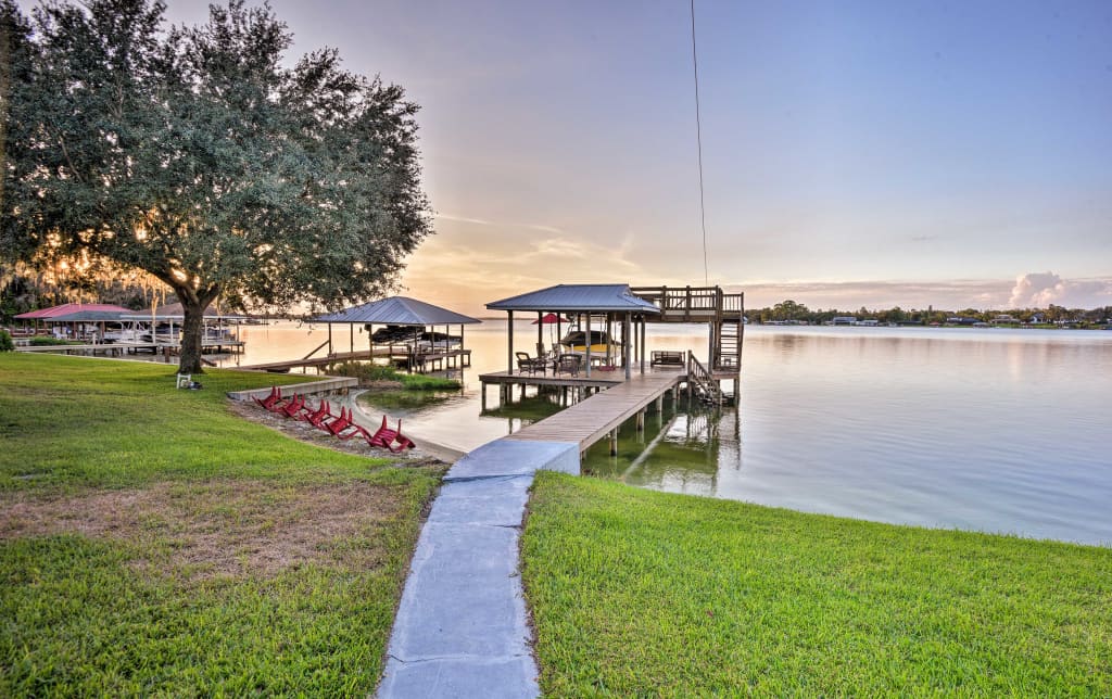 Waterfront Lake Placid Cottage W Private Boat Dock