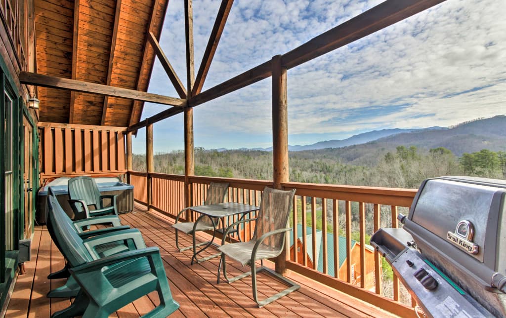 Smoky Mountains Cabin W Hot Tubs Views