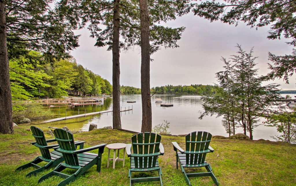 Waterfront Sebago Lake Cottage W Dock Beach