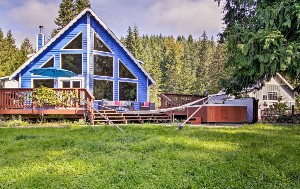 Alder Lake A Frame Cabin W Hot Tub By Mt Rainier