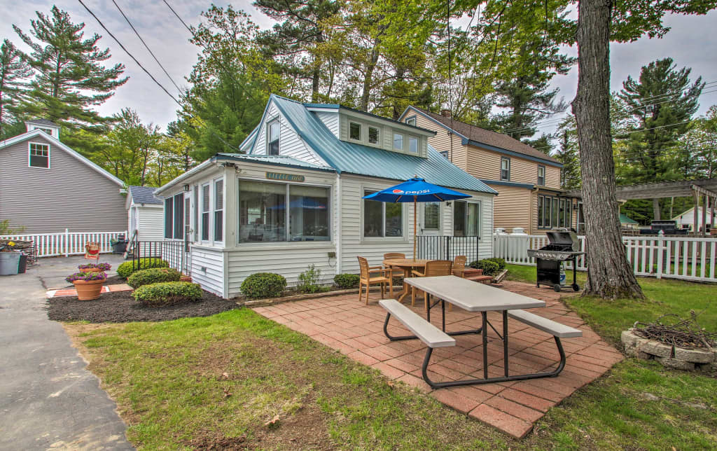 Sebago Lake Cottage W Patio Beach Access