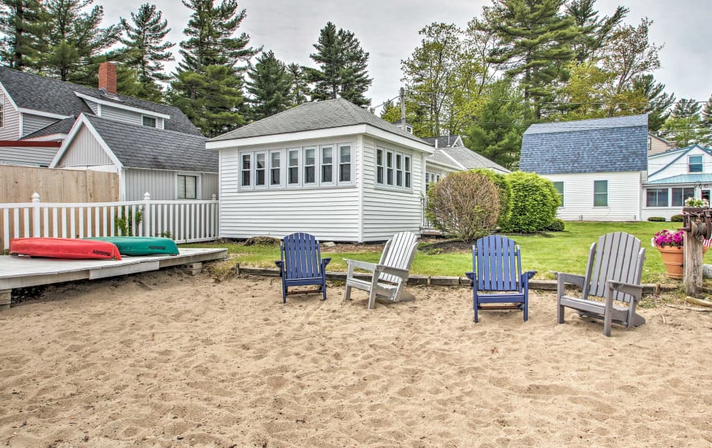 Sebago Lake Cottage W Patio Beach Access