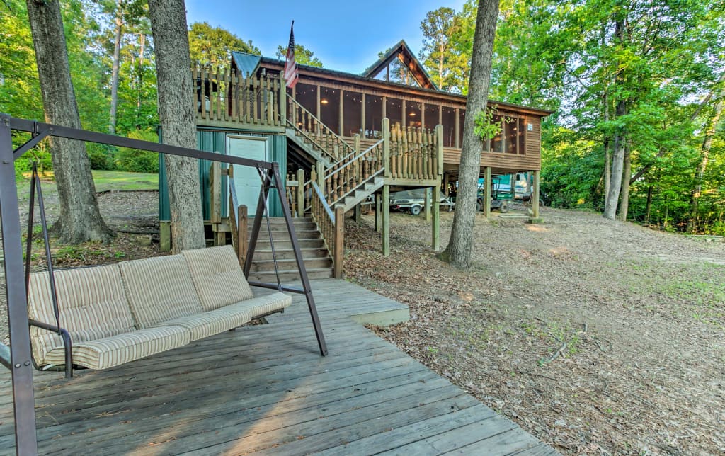 Lakefront Toledo Bend Cabin W Dock Grill Evolve Vacation Rental