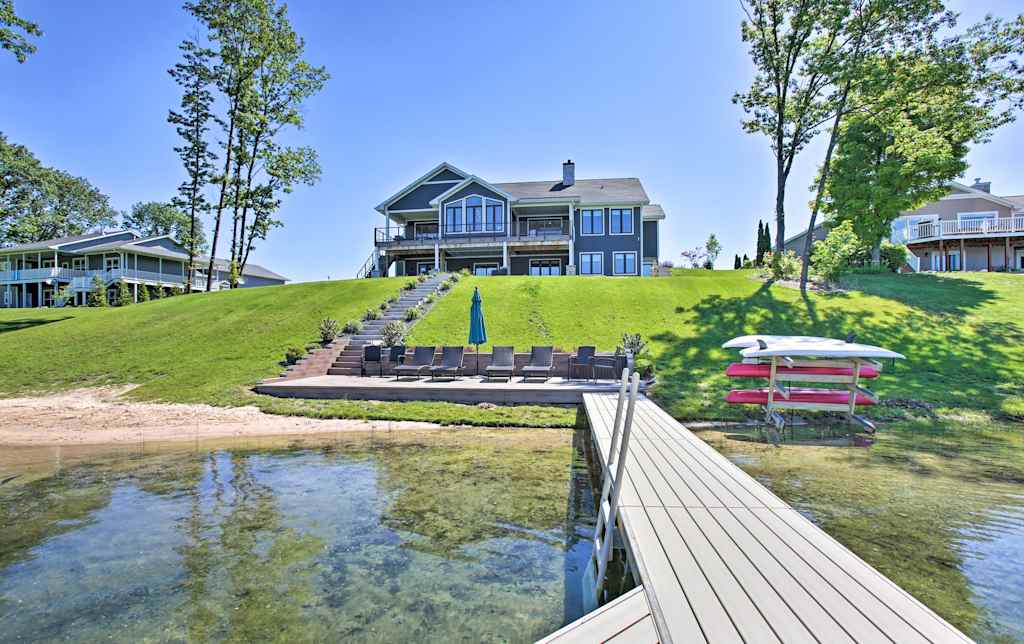 Waterfront Silver Lake Home W Private 40 Dock