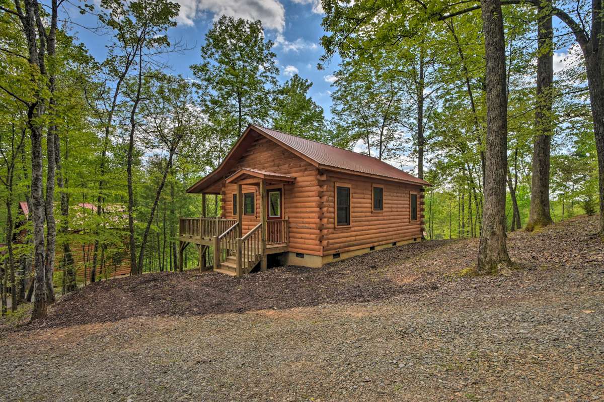 Cozy Log Cabin W Private Deck 8 Mi To Murphy Evolve