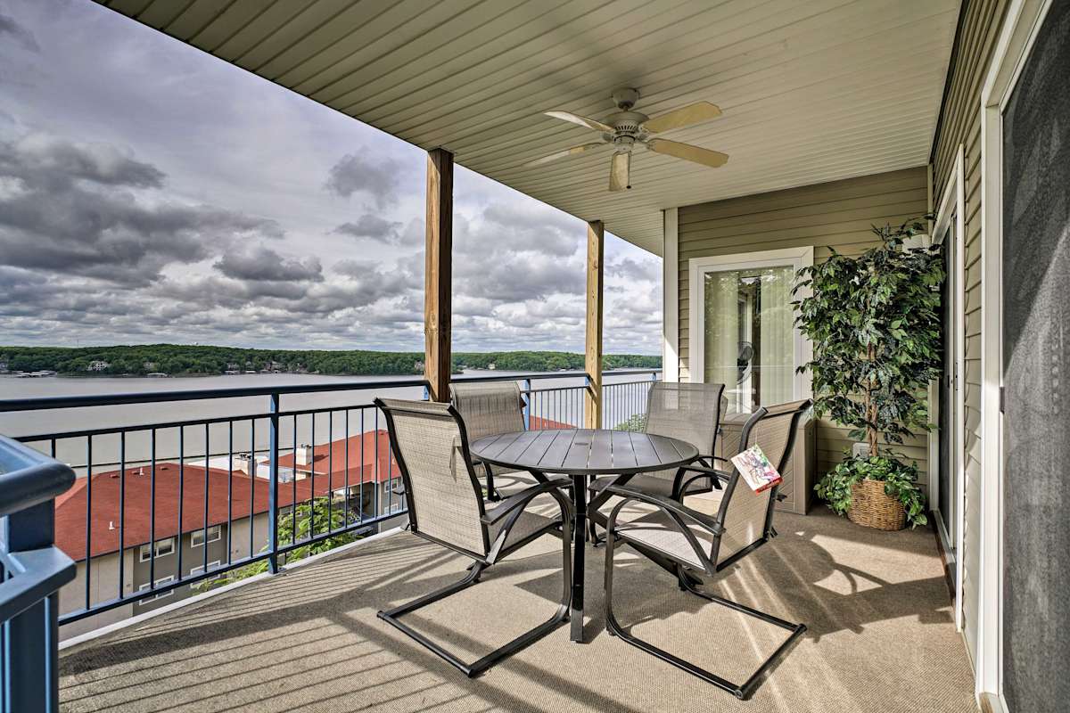 Waterfront Lake Ozark Condo w/ Deck & Pools Evolve