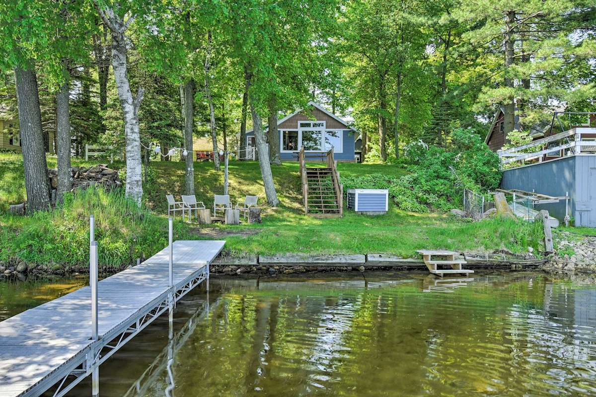White Lake Home w/ Patio, Fire Pit, Boat Dock! Weyauwega, WI Evolve