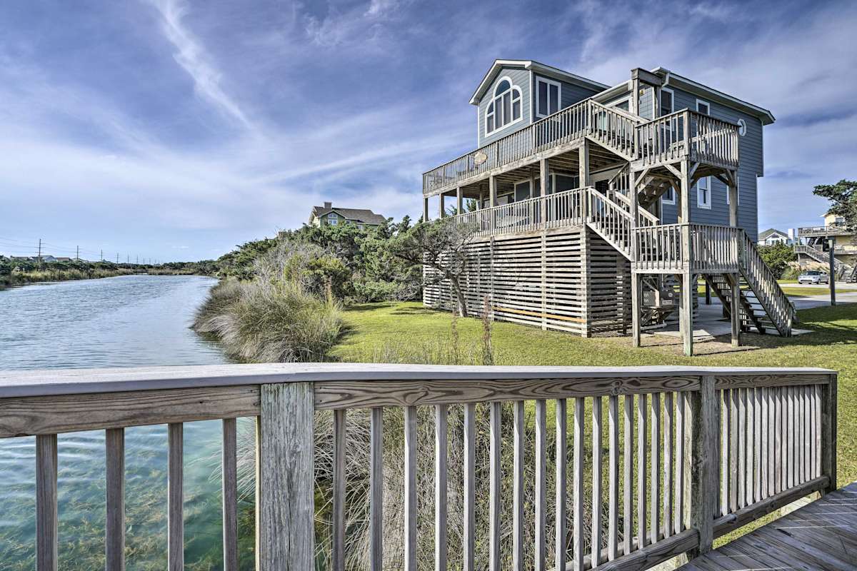 Avon Home on the Channel w/ Deck & Views!