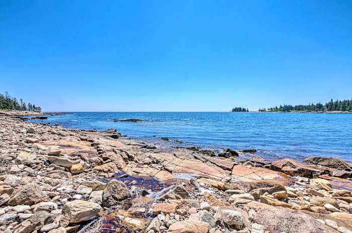Oceanfront Prospect Harbor House W Deck View