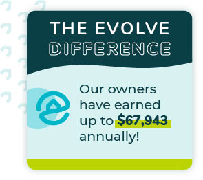 Graphic of The Evolve Difference in Ruidoso, New Mexico showcasing how much vacation rental owners can earn in the area