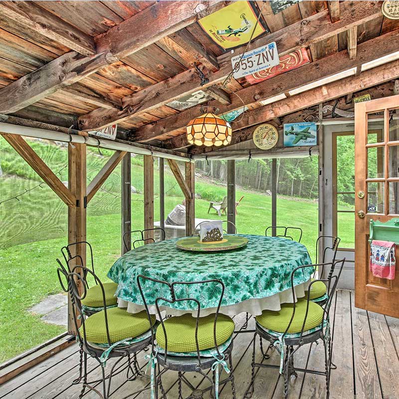 Cabin porch in Cape Cod, Massachusetts