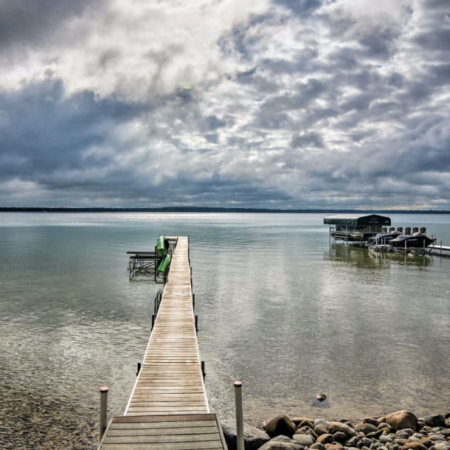 Vacation rental dock in Houghton Lake, Michigan