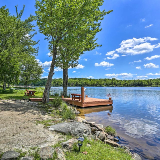 Dock and lake view in Tobyhanna, Pennsylvania