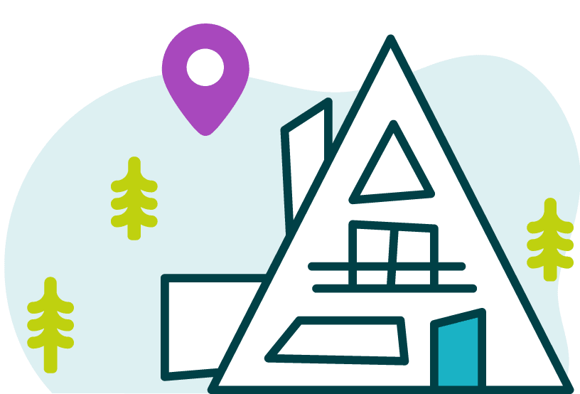 A-Frame cabin illustration