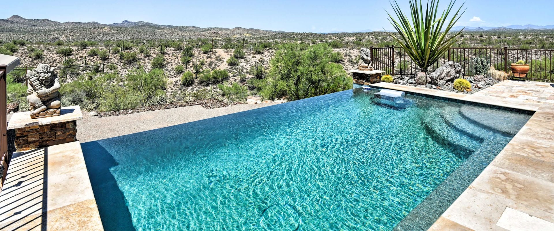 Infinity pool overlooking the desert