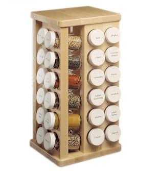 Wooden spice rack for kitchen