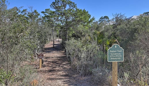 Nature Trail trailhead in Gulf Shores, Alabama