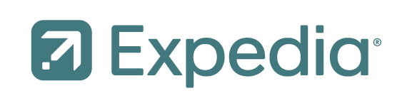 the logo for Expedia