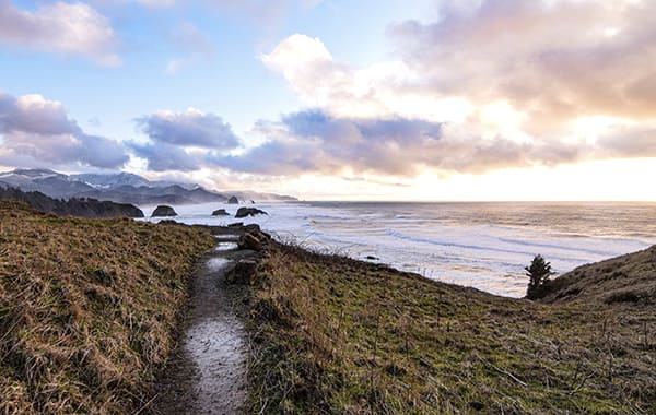 Ocean view along the coast of the Pacific Northwest