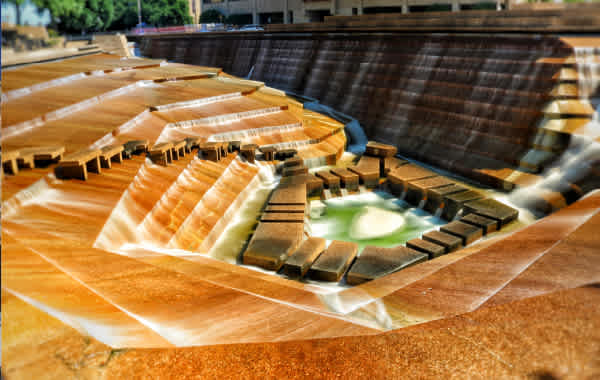 The Water Gardens in Fort Worth, Texas
