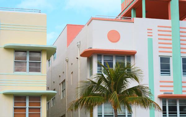 Art Deco buildings in Miami's famous Art Deco Historic District