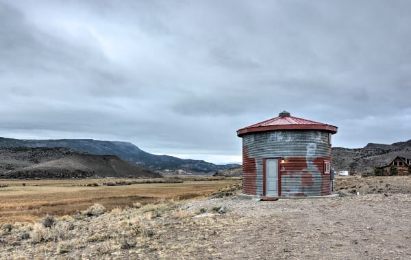 Tiny tin cabin rental surrounded by mountain wilderness in Utah