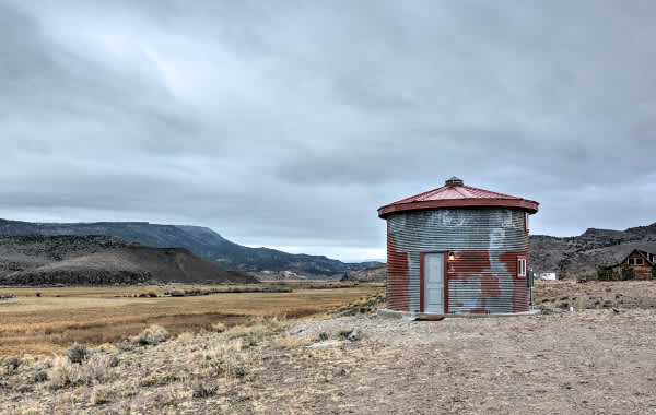 Tiny tin cabin rental surrounded by mountain wilderness in Utah