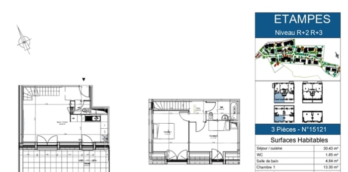 Image 16 sur 16 - Appartement  ·  Location · Etampes (91150) · 3 pièces · 65m²