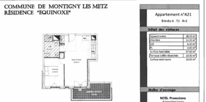 Image 7 sur 7 - Appartement  ·  Location · Montigny Les Metz (57950) · 2 pièces · 48m²