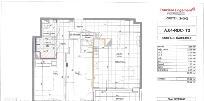 Image 1 sur 1 - Appartement  ·  Location · Creteil (94000) · 3 pièces · 79m²