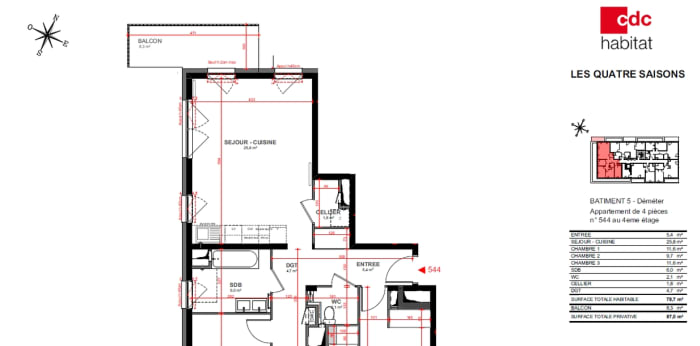 Image 15 sur 15 - Appartement  ·  Location · Mulhouse (68200) · 4 pièces · 79m²