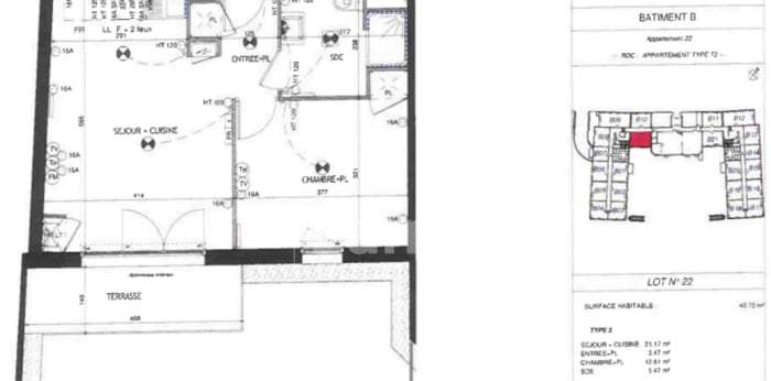 Image 2 sur 3 - Appartement  ·  Location · Epernon (28230) · 2 pièces · 43m²