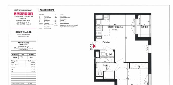 Image 6 sur 7 - Appartement  ·  Location · St Herblain (44800) · 2 pièces · 44m²