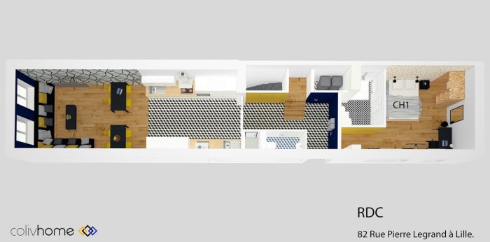 Image 6 sur 8 - Appartement  ·  Location · Lille (59000) · 1 pièce · 13m²