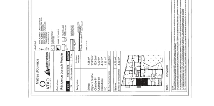 Image 1 sur 1 - Appartement  ·  Location · Angers (49100) · 3 pièces · 59m²