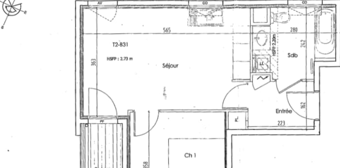 Image 6 sur 7 - Appartement  ·  Location · St Apollinaire (21850) · 2 pièces · 41m²