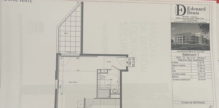 Image 8 sur 8 - Appartement  ·  Location · Anse (69480) · 2 pièces · 43m²