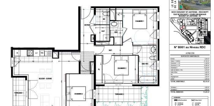 Image 18 sur 18 - Appartement  ·  Location · Boussy St Antoine (91800) · 4 pièces · 83m²