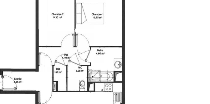 Image 6 sur 6 - Appartement  ·  Location · St Herblain (44800) · 3 pièces · 60m²