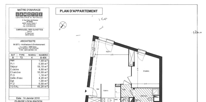 Image 5 sur 6 - Appartement  ·  Vente · Nantes (44000) · 2 pièces · 45m²