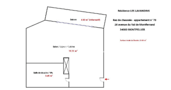 Image 2 - Appartement · Montpellier (34090) · 1 pièce · 22m²
