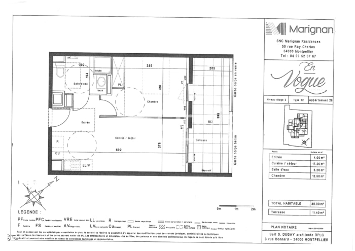 Image 2 sur 10 - Appartement  ·  Location · Montpellier (34090) · 2 pièces · 39m²
