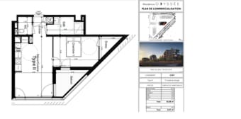 Image 1 - Appartement · Chambray Les Tours (37170) · 2 pièces · 43m²