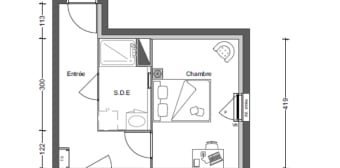 Appartement · Nantes (44300) · 2 pièces · 45m²
